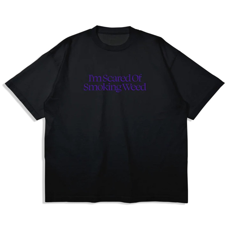 Jacuzzi Unlimited Scared of Smoking Weed Black Purple T Shirt Black/ Purple Small