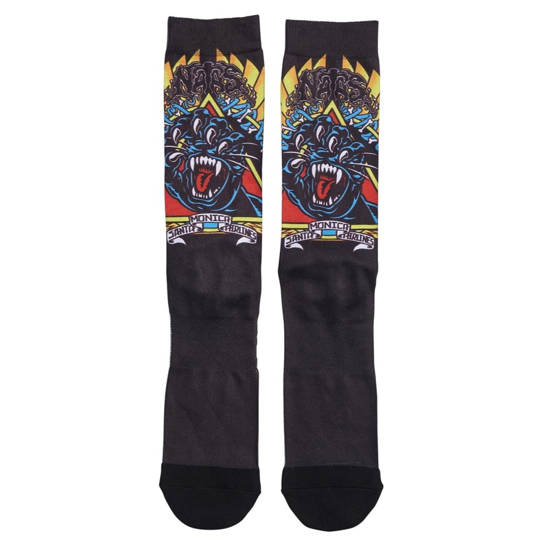 Natas Screaming Panther Dress Socks (Black)
