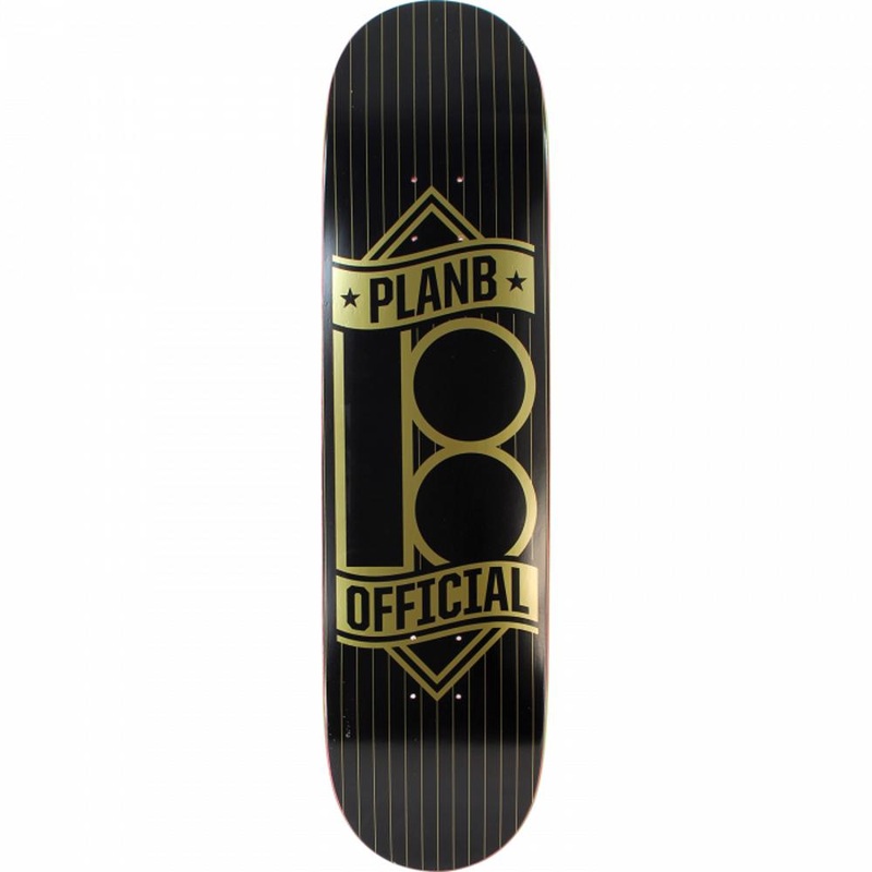 Plan B Banner Gold 8.25″ Skateboard Deck Deck