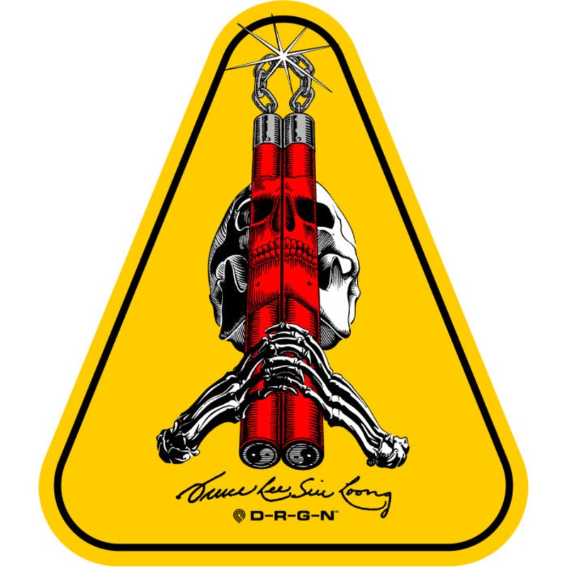 POWELL PERALTA x BRUCE LEE “SKULL & NUNCHUCKS” STICKER