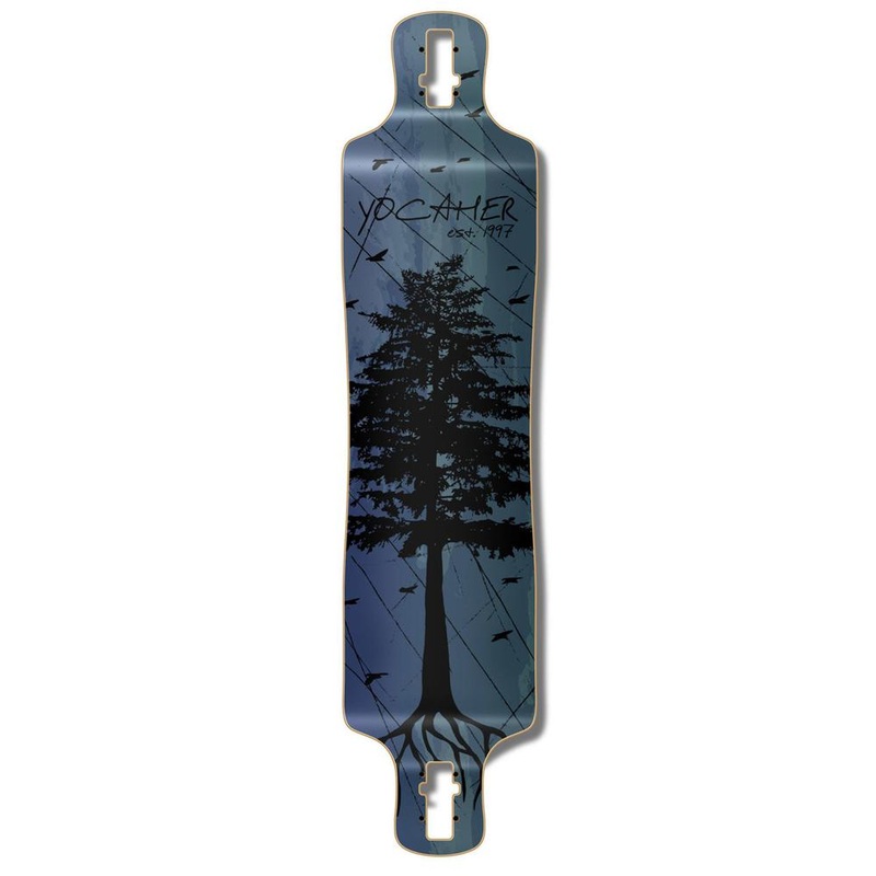 Punked Lowrider Longboard Deck – In the Pines in Blue Deck