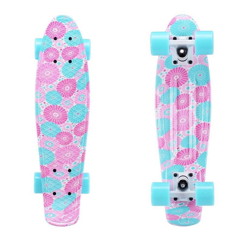 Sanview Sun Flower 22″ Mini Cruiser Skateboard for Kids Complete