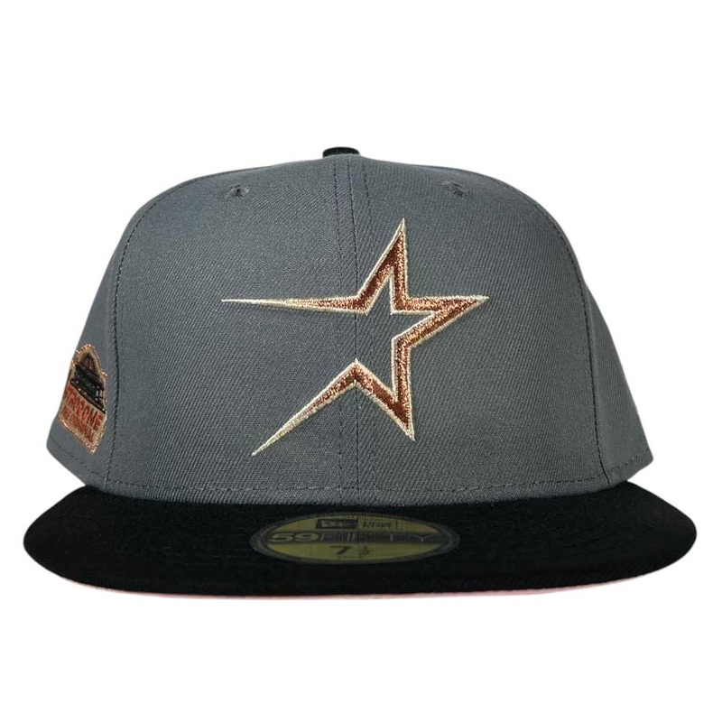 Seashell Gray Copper Astrodome the Original Houston Astros New Era Hat 5950 Fitted 5950 Day 6 7/8