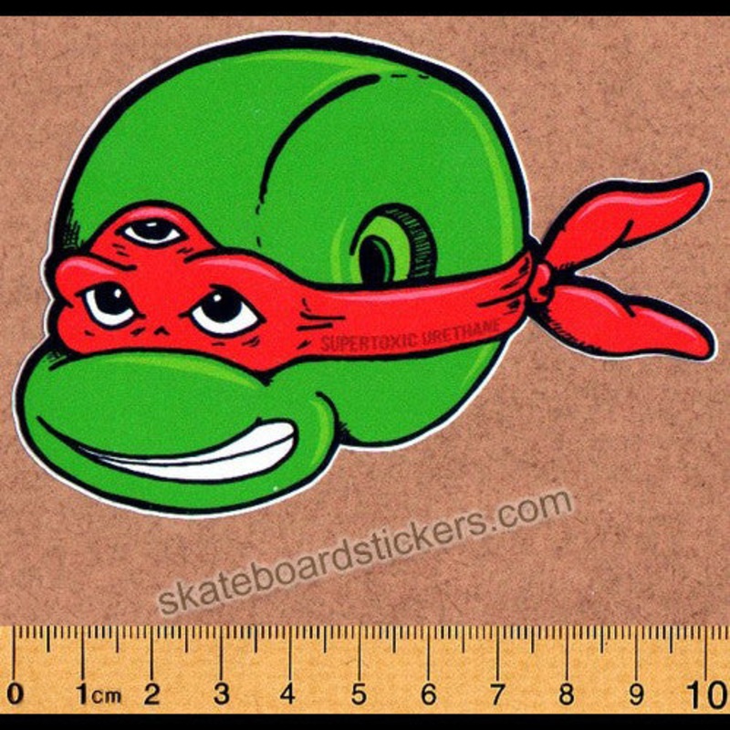 Super Toxic Urethane – Ninja Turtles Skateboard Sticker Red