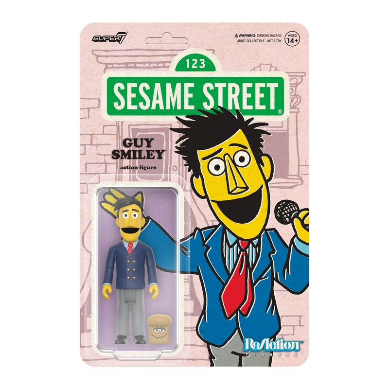 Super7 x SESAME STREET – GUY SMILEY (W/ BREAD) ReAction Figure