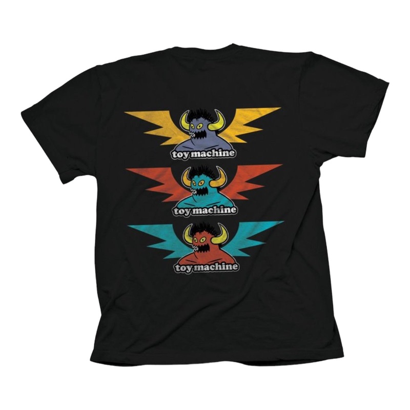 Toy Machine Tri-Monster T Shirt Black S Black
