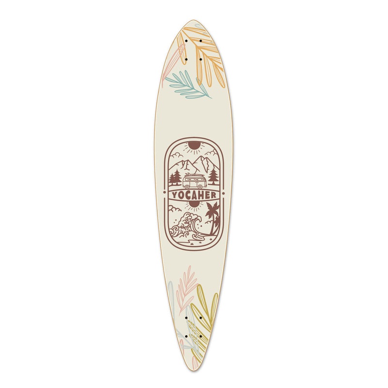Yocaher Adventure Colored 40″ Pintail Longboard Deck