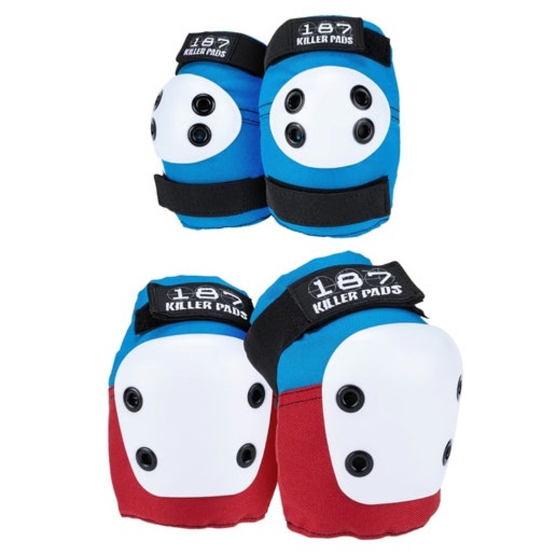 187 Killer Pads – Combo Pack – Red – White – Blue XS