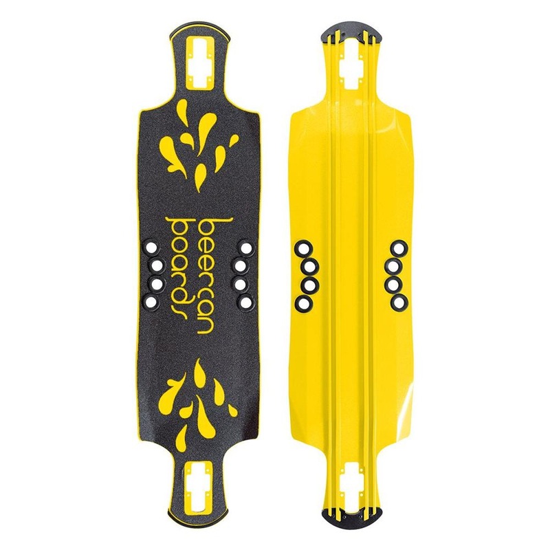 Beercan Yellow 42″ Oat Soda Drop Through Longboard Deck Deck