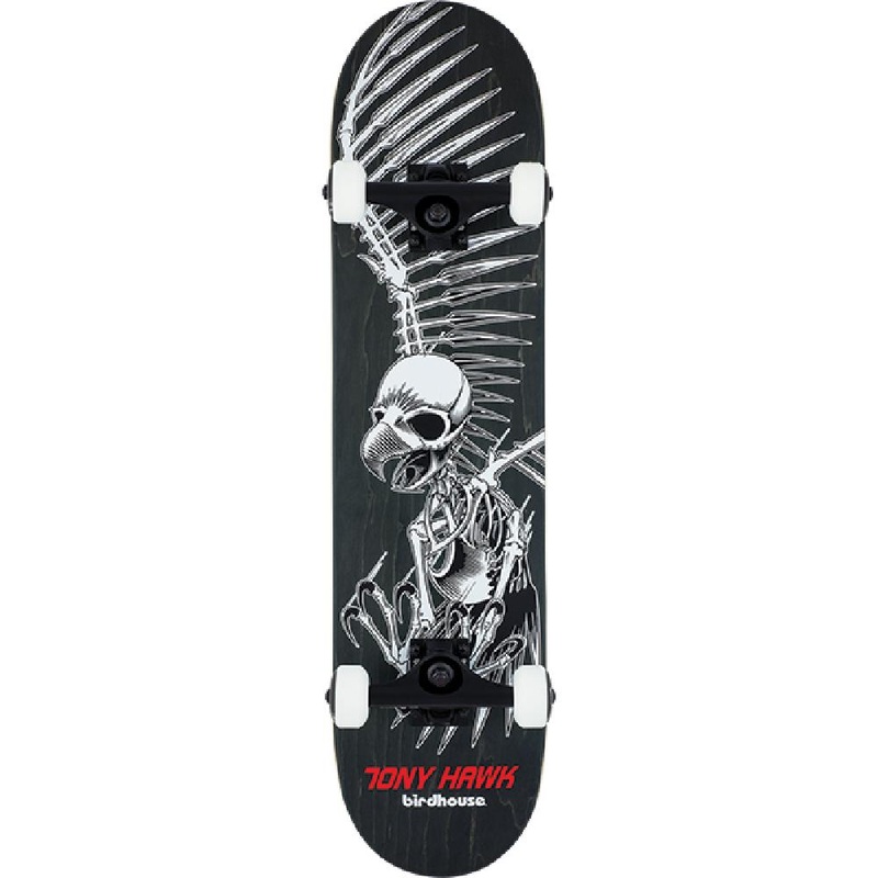 Birdhouse Tony Hawk Full Skull in Black 8.0″ Skateboard Complete