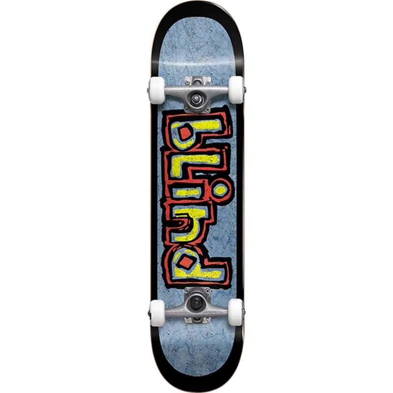 Blind Box Out Black/Blue First Push Premium 7.62″ Skateboard Complete