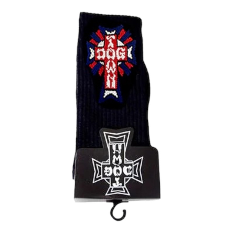 Dogtown Cross Logo Color Crew Socks Black OS
