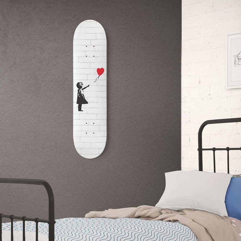 Girl With a Balloon Banksy Graffiti | Skateboard Wall Art, Mural & Skate Deck Art | Home Decor | Wall Decor With mounts