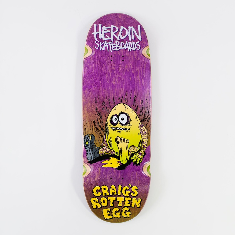 Heroin 10″ Craigs Rotten Egg Deck – Purple Stain 10″