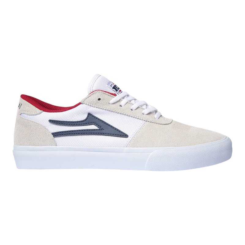 LAKAI MANCHESTER WHITE/NAVY SUEDE 8.5