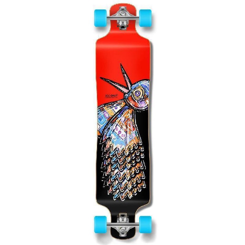 Punked Lowrider Longboard Complete – The Bird Red Complete