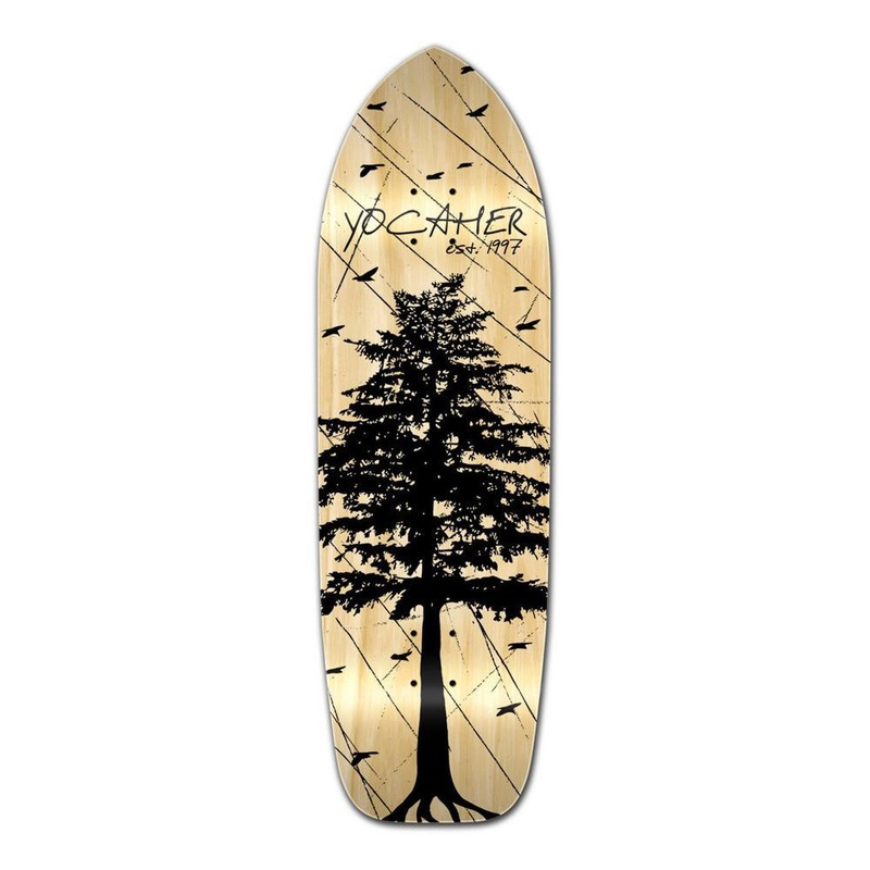 Punked Old School Longboard Deck – In the Pines Natural Deck