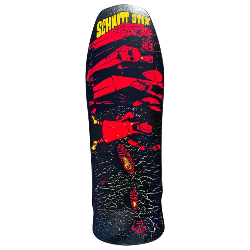 Schmitt Stix Joe Lopes BBQ LTD Crackle Black/White 10.125″ Skateboard Deck