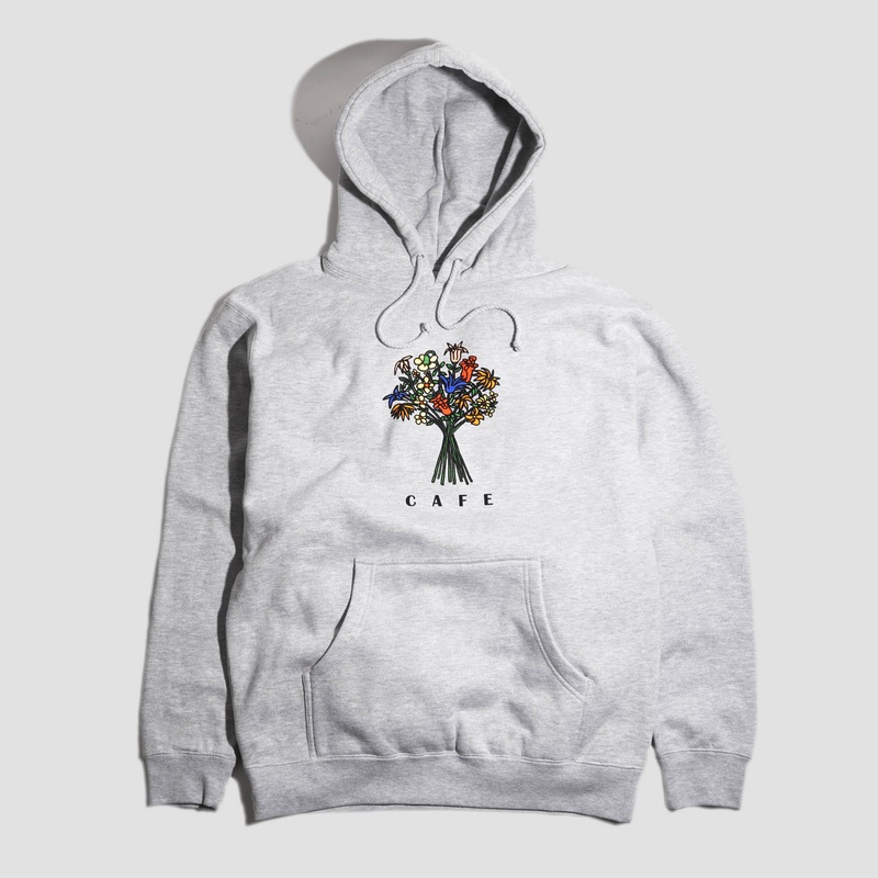 Skateboard Cafe Bouquet Hood Heather Grey Small