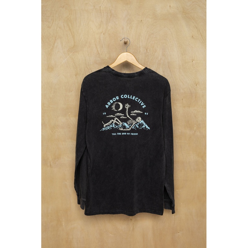 Till The End Long Sleeve Tee – Mineral Wash Black Small Mineral Wash Black