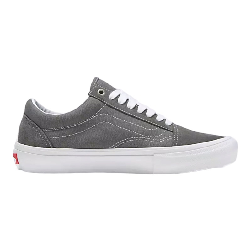 VANS SKATE OLD SKOOL SHOE PEWTER/WHITE 6