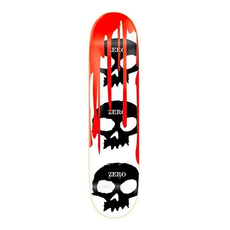 Zero – 7.5″ 3 Skull Blood Deck – White / Black / Red 7.5″
