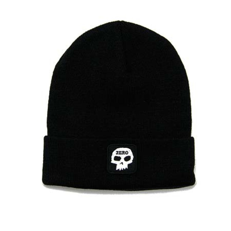 Zero Skull Patch Beanie Black One size fits all