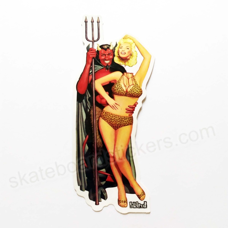 Blind Skateboards Guy Mariano ‘Devil and Jayne’ Skateboard Sticker – Art by Mark McKee