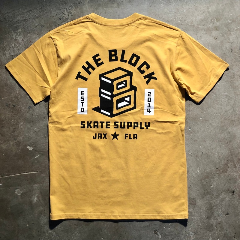 Block – Another Roots Logo T-Shirt – Gold XS