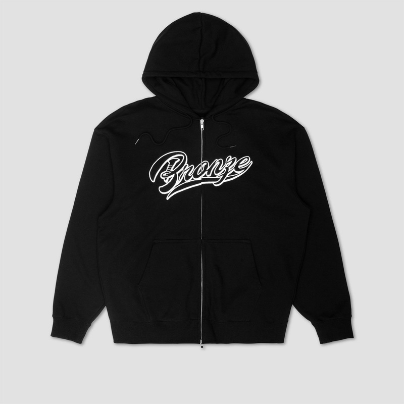 Bronze Sports Zip Hood Black Small