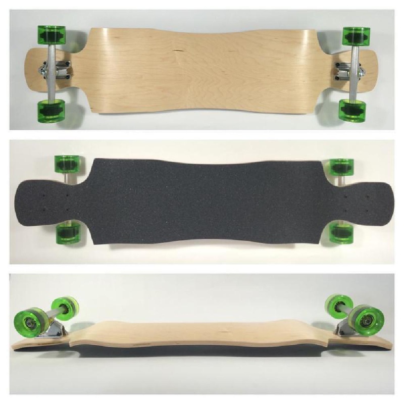Crystal Drop Down Double Kick Longboard 42 inches – Complete