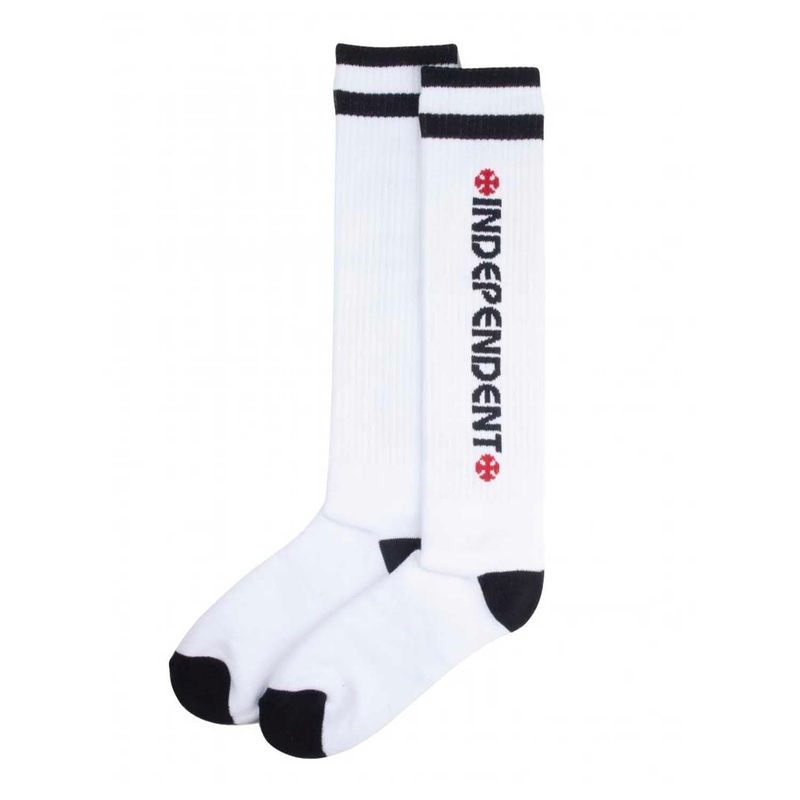 Independent Bar Tall Sock – White