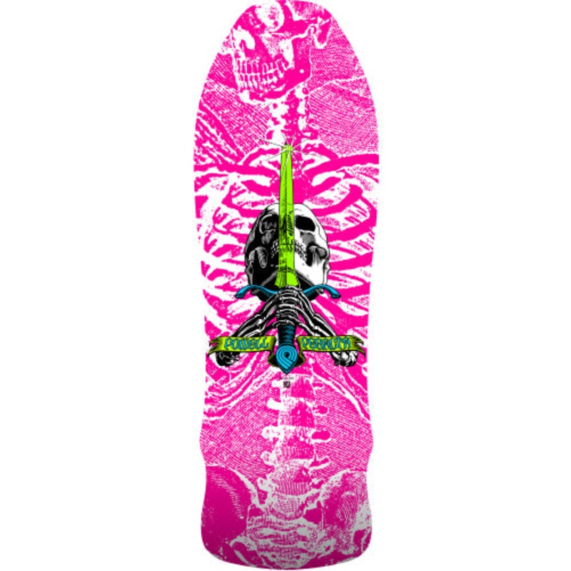 Powell Peralta GeeGah Skull and Sword Reissue Pink Skateboard Deck 9.75″ 9.75″