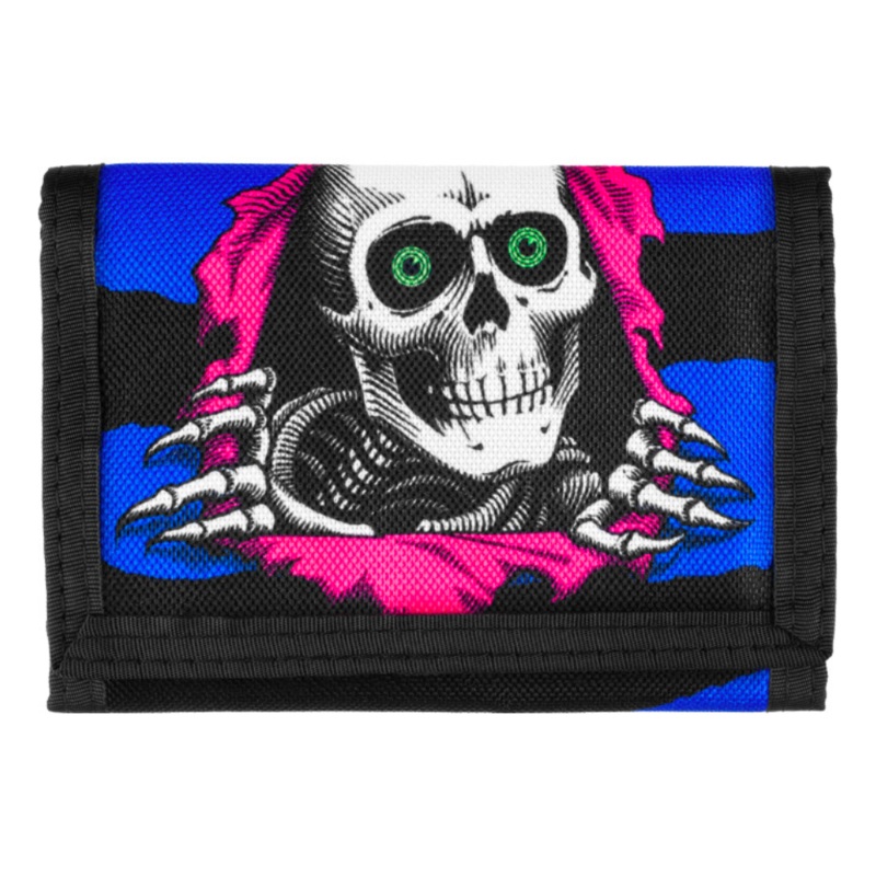 Powell Peralta Ripper Velcro Trifold Wallet Blacklight