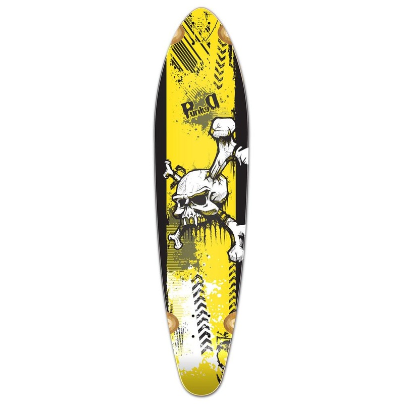 Punked Kicktail YSkull Longboard Deck Deck