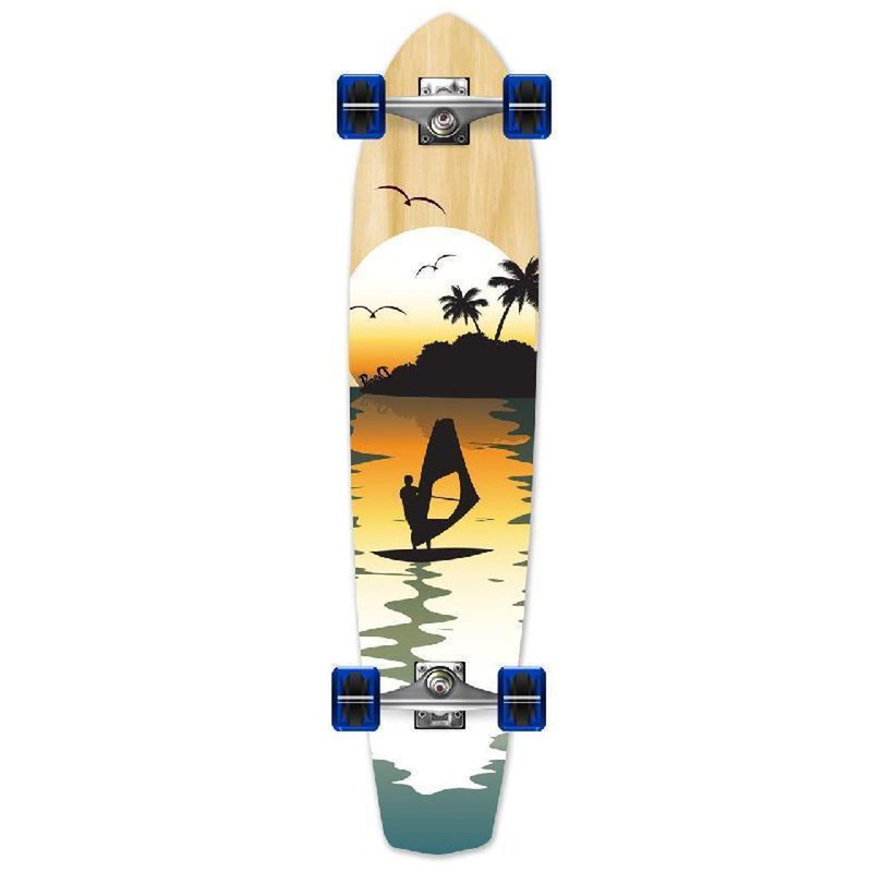 Punked Natural Surfer Slimkick Longboard Complete