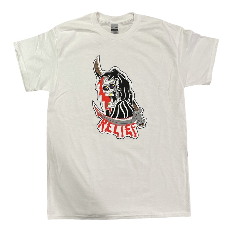 Relief Grim Reaper T Shirt White S