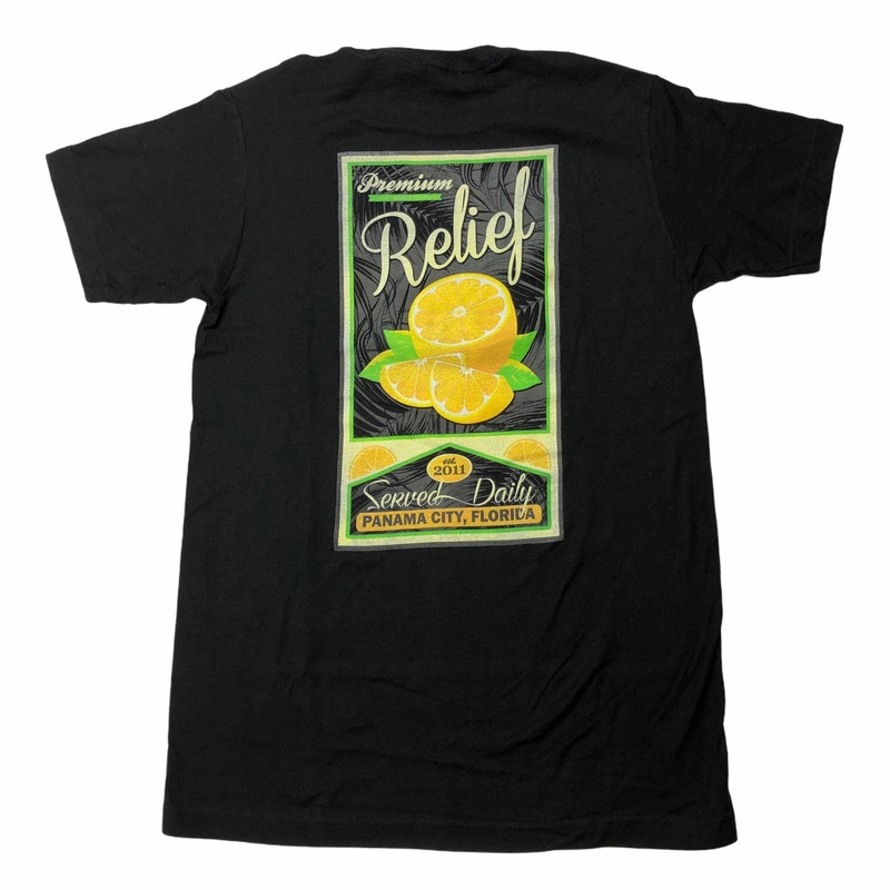 RELIEF ORANGE SLICE T SHIRT BLACK S