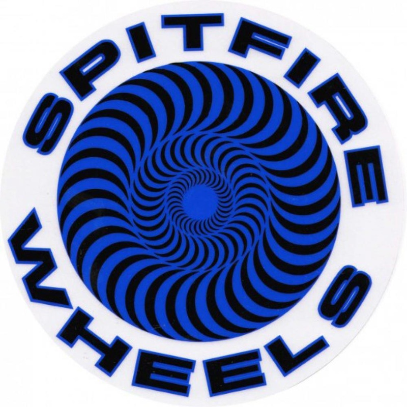 Spitfire Large Swirl Sticker – Blue