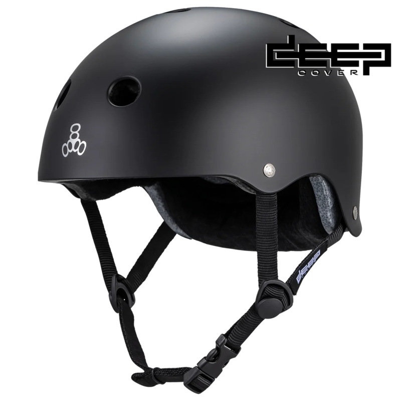 Triple 8 Helmets – Deep Cover Helmet – Black Matte XS/S
