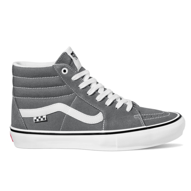 Vans Skate Sk8-Hi Pewter Shoes Pewter 8