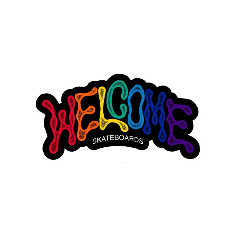 Welcome Droop Die-Cut Rainbow Sticker
