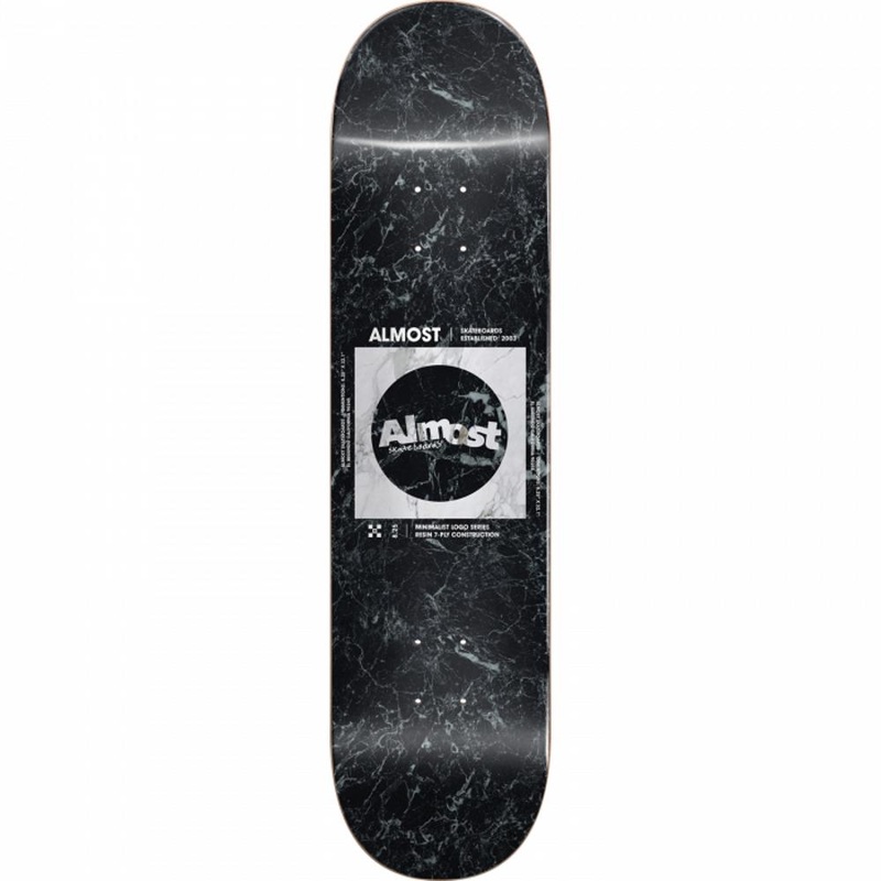 Almost Minimalist Black/White 8.25″ Skateboard Deck Deck
