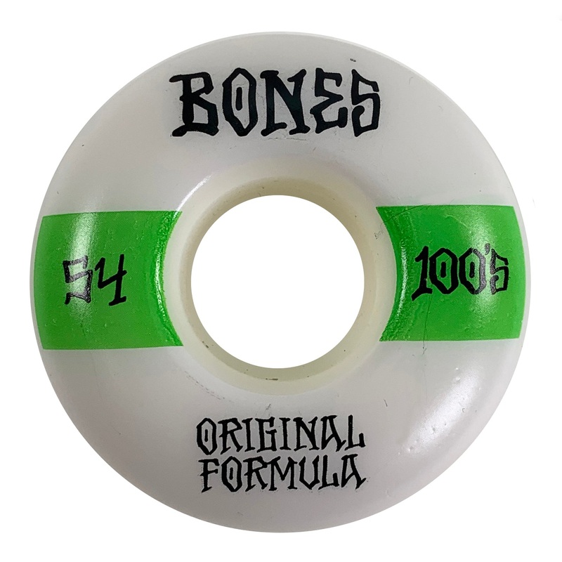Bones – 54mm – 100’s #14 V4 Wide – White / Green