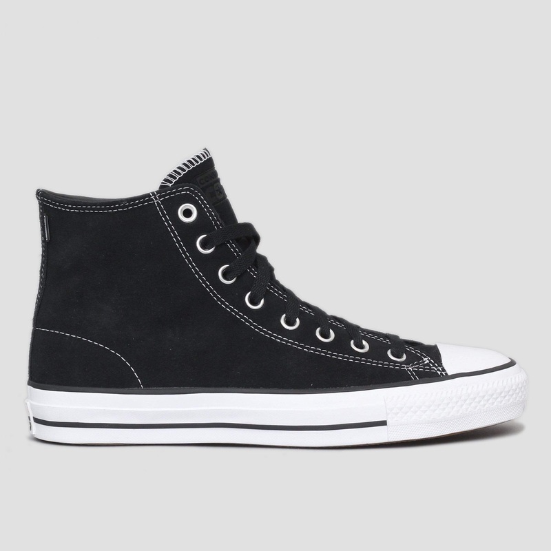 Converse CTAS Pro Hi Suede Shoes Black / Black / White UK4