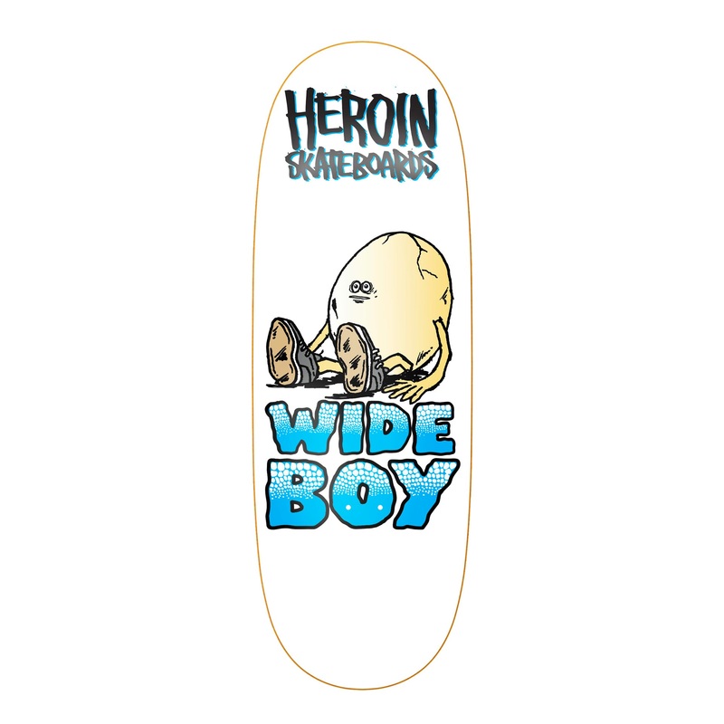 Heroin – 10.75″ Wide Boy Egg Deck – White 10.75″