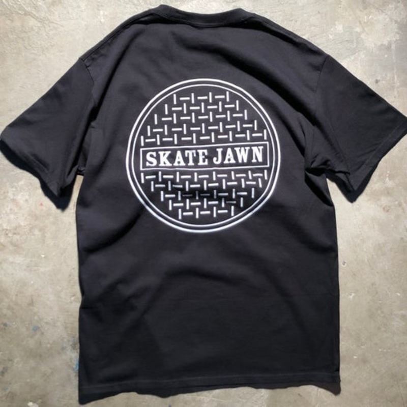 Skate Jawn – Sewer Cap Tee – Black – XL