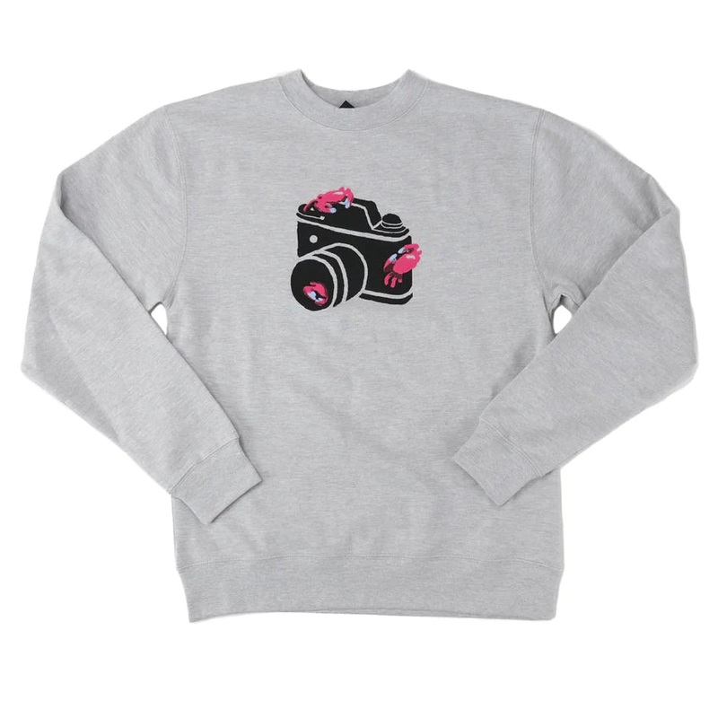 The Quiet Life Camera Crabs Crewneck Athletic Heather M