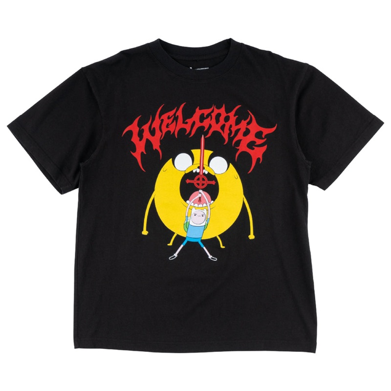 Welcome Skateboards Adventure Time Reality T Shirt Black Medium