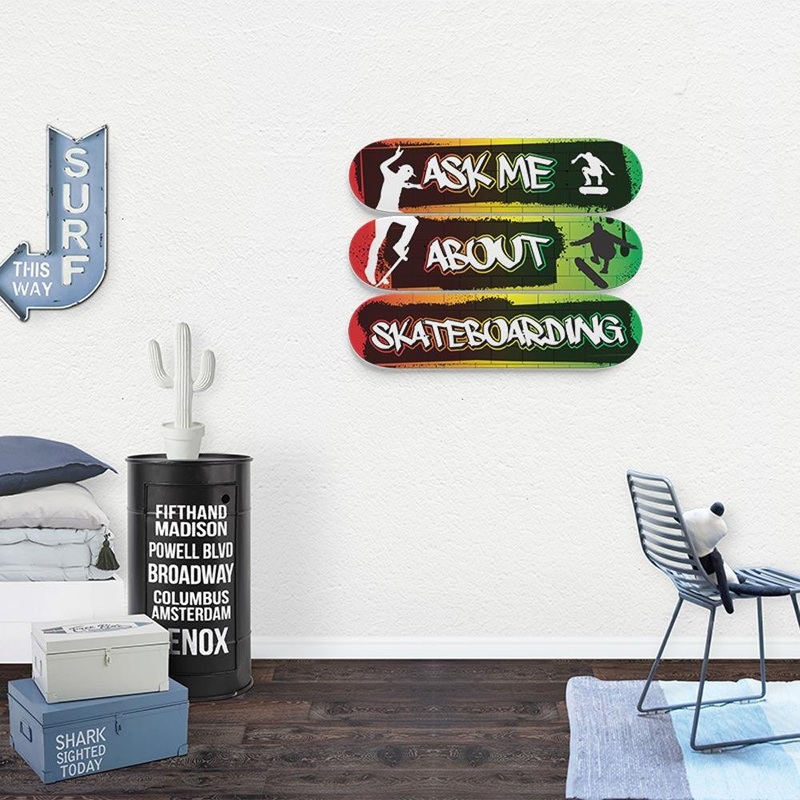 Ask Me About Skateboarding – Skateboard Wall Art